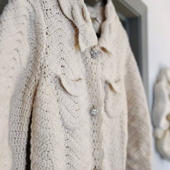 🤍 Tracy Reese for Anthropologie Crocheted Midi Coat Dress – Coastal Grandma 🤍 - Picture 4 of 7